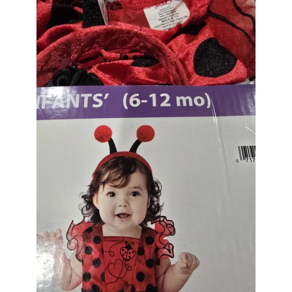 NEW Baby Girl Halloween Costume Lovebug Size 6-12 Months-  Lady Bug - Dress Up
